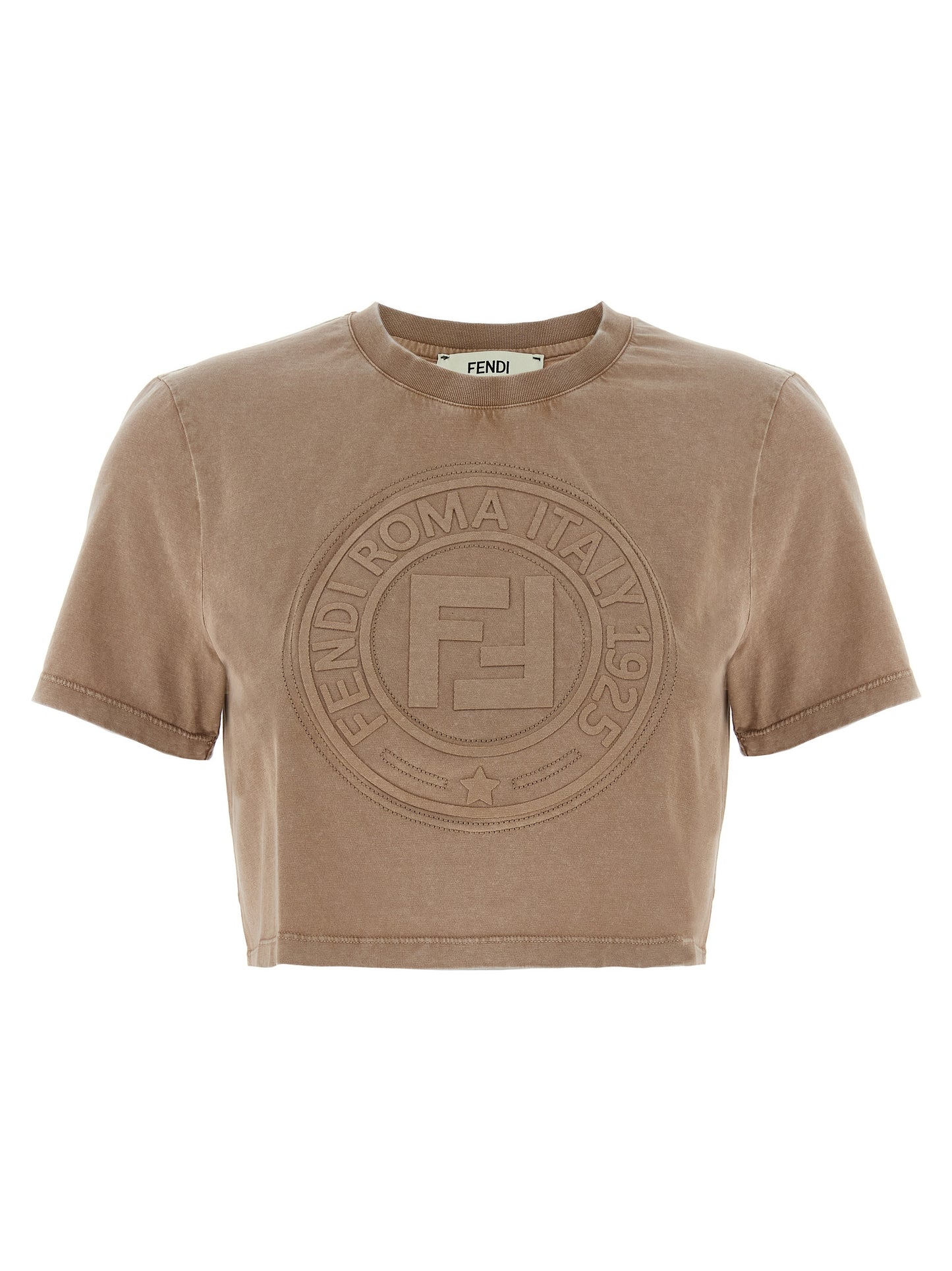 Camiseta Fendi de algodón marrón