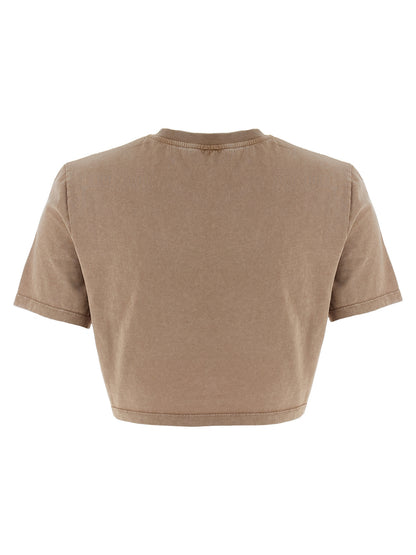 Camiseta Fendi de algodón marrón