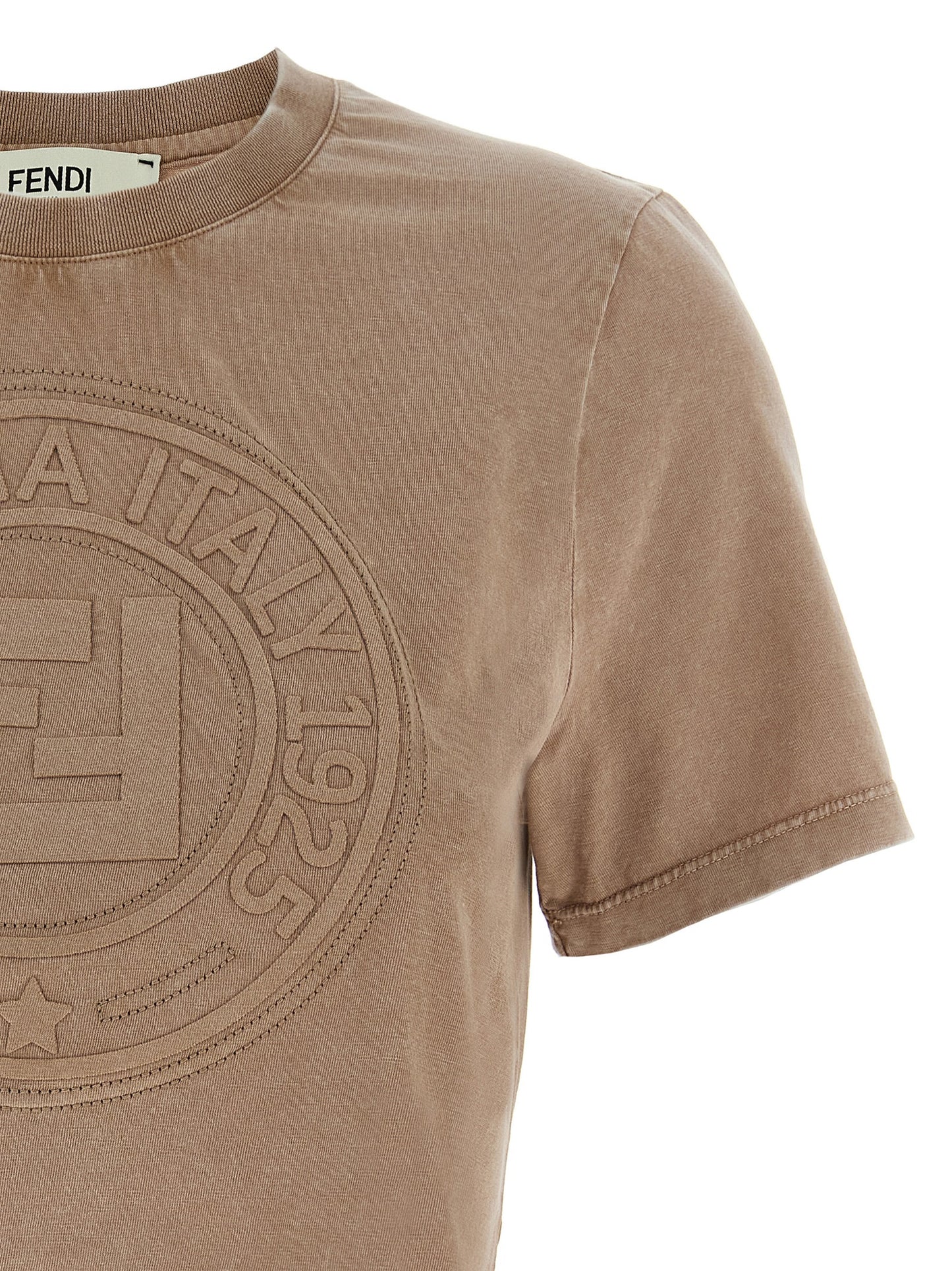 Camiseta Fendi de algodón marrón