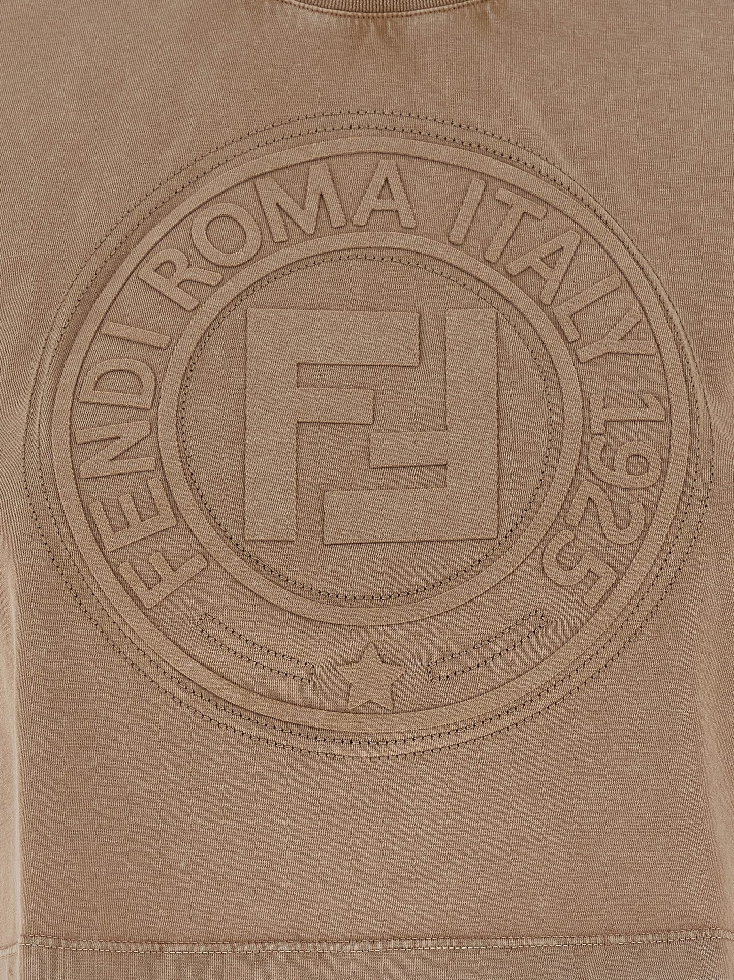 Camiseta Fendi de algodón marrón