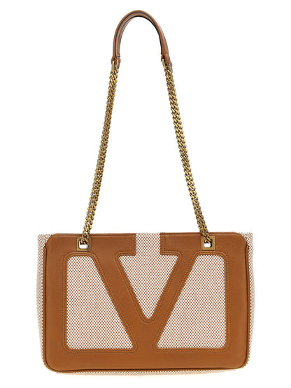 Valentino Garavani Natural Beige Cotton Tote Bag