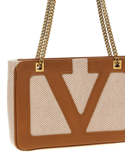 Valentino Garavani Natural Beige Cotton Tote Bag