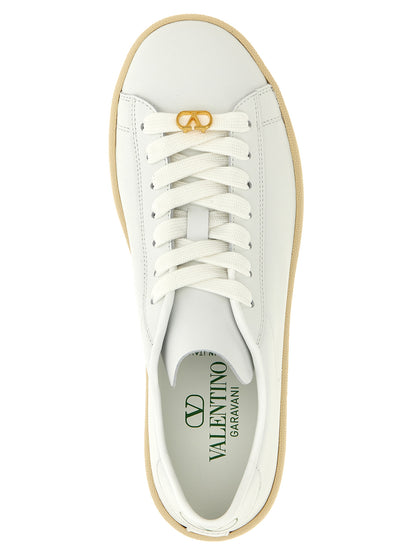 Zapatillas Bajas Valentino Garavani de Piel de Becerro Blancas