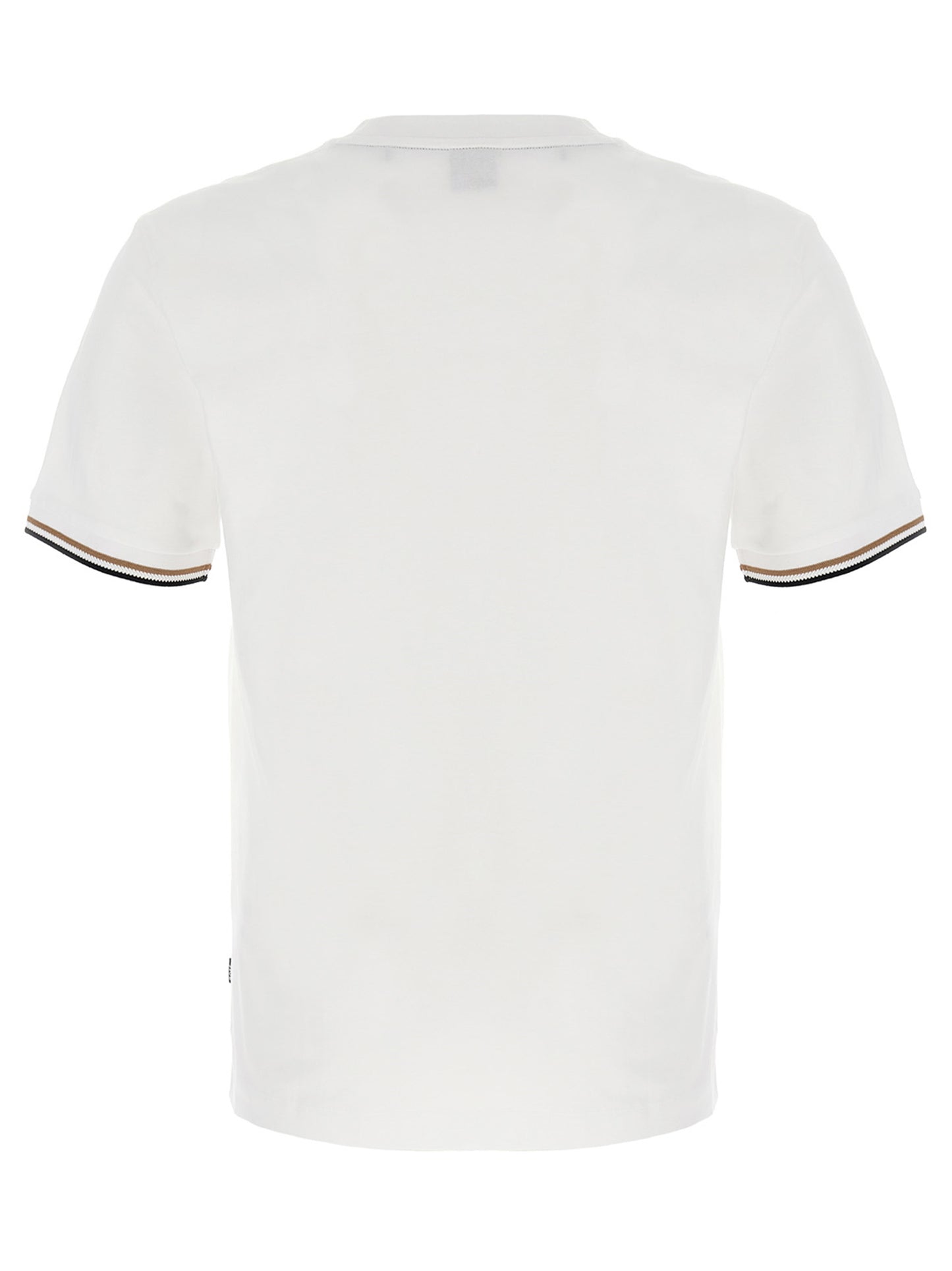 T-shirt Hugo Boss Thompson 04 Crochet en Manches de Coton Durable Blanc