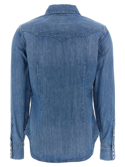 Chemisier en Coton Bleu Style Classique Polo Ralph Lauren