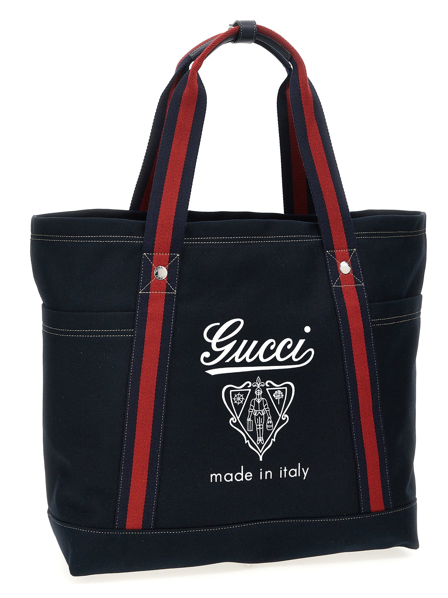Gucci Sac cabas en coton bleu - Grande capacité