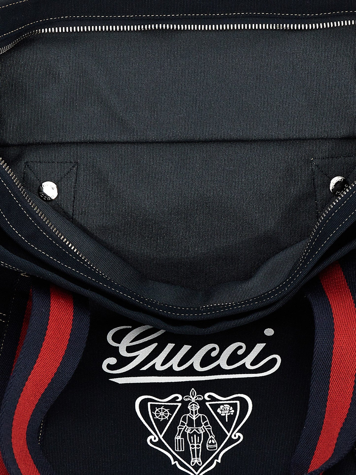 Gucci Sac cabas en coton bleu - Grande capacité