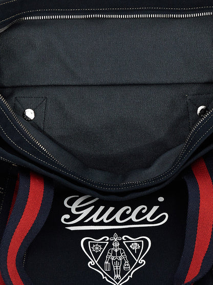 Gucci Sac cabas en coton bleu - Grande capacité