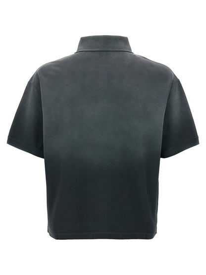 Polo de algodón gris Alexander McQueen