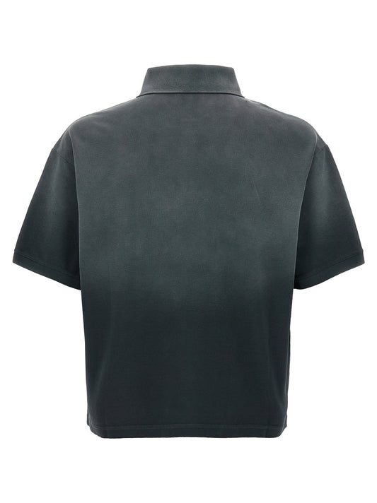 Polo de algodón gris Alexander McQueen