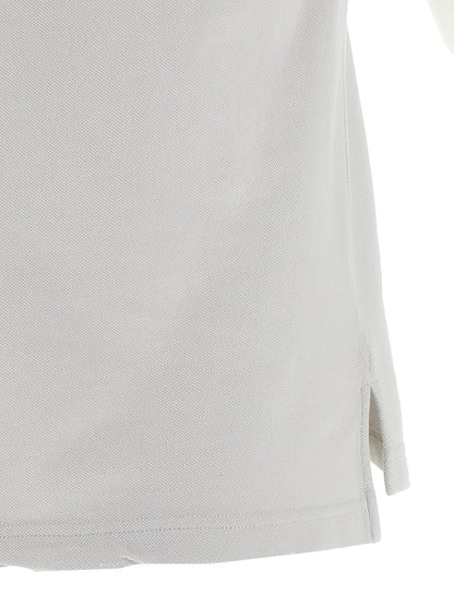 Polo Balenciaga en coton gris avec finition usée