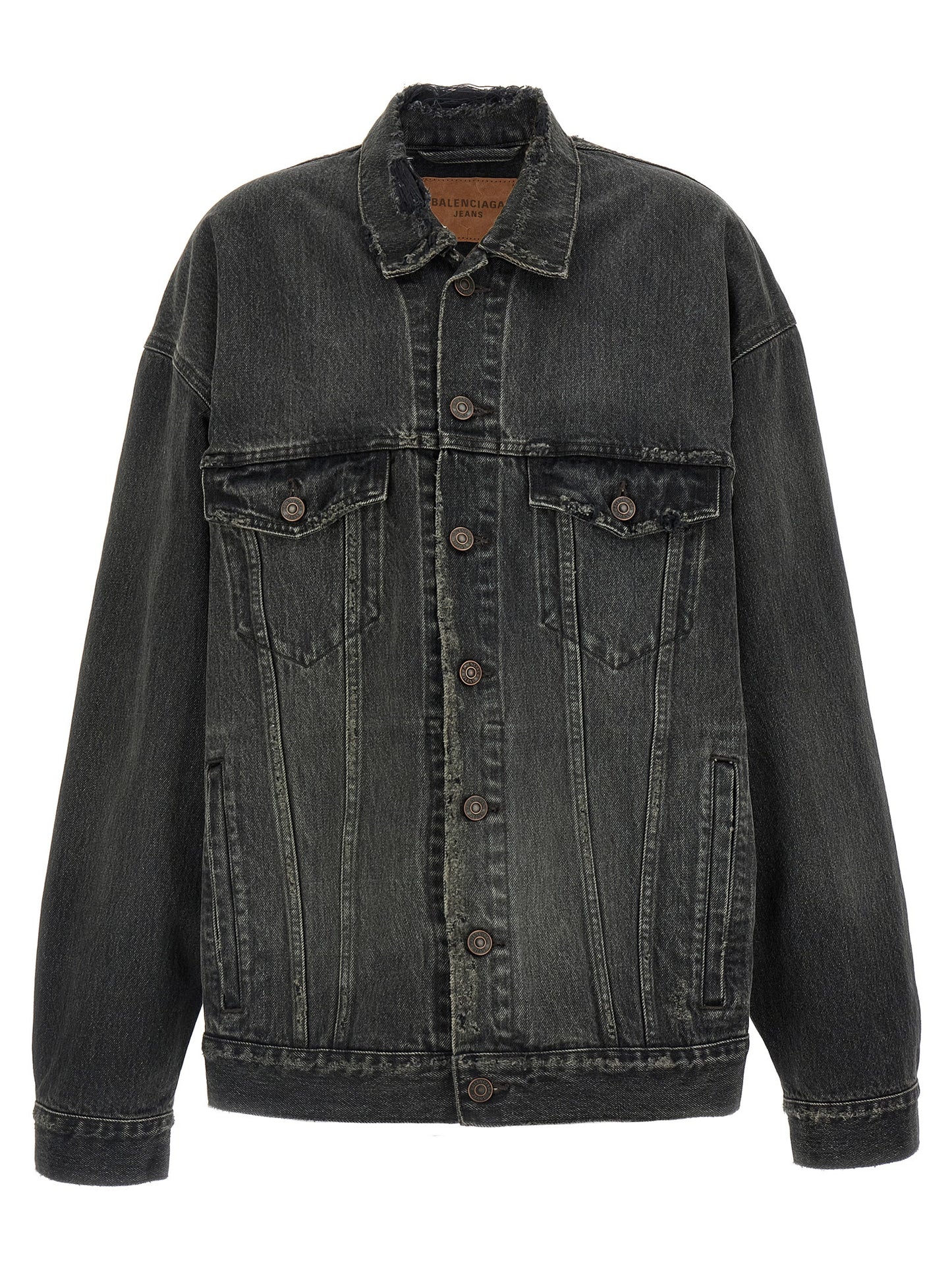 Chaqueta vaquera de algodón gris Balenciaga