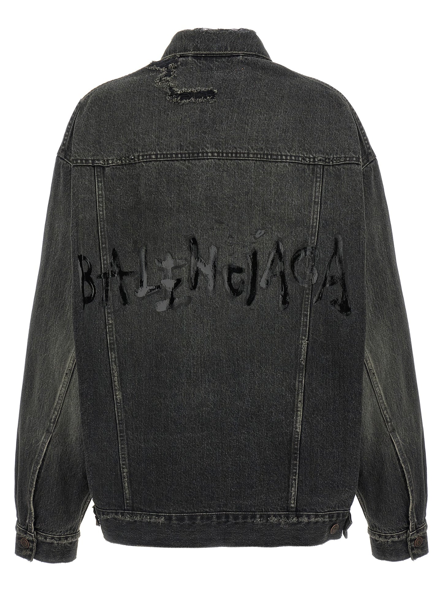 Chaqueta vaquera de algodón gris Balenciaga