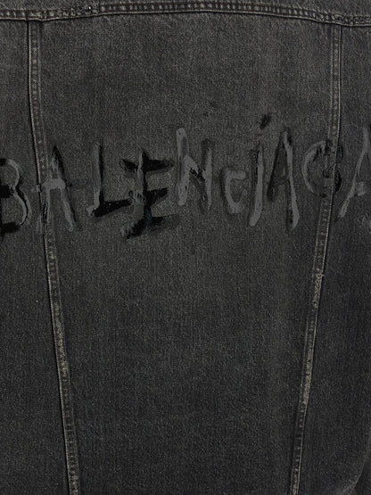 Chaqueta vaquera de algodón gris Balenciaga