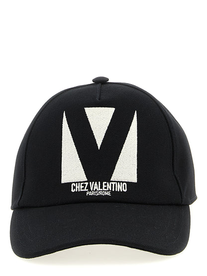Casquette De Baseball Valentino Garavani En Coton Noir