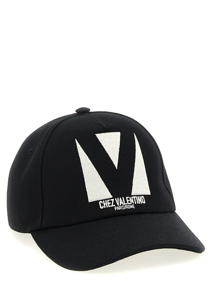Casquette De Baseball Valentino Garavani En Coton Noir