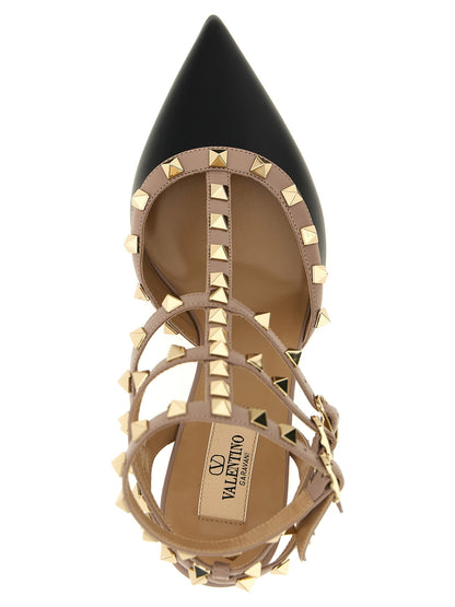 Escarpins Valentino Garavani À Talon Carré Midi En Cuir D'agneau Multicolore