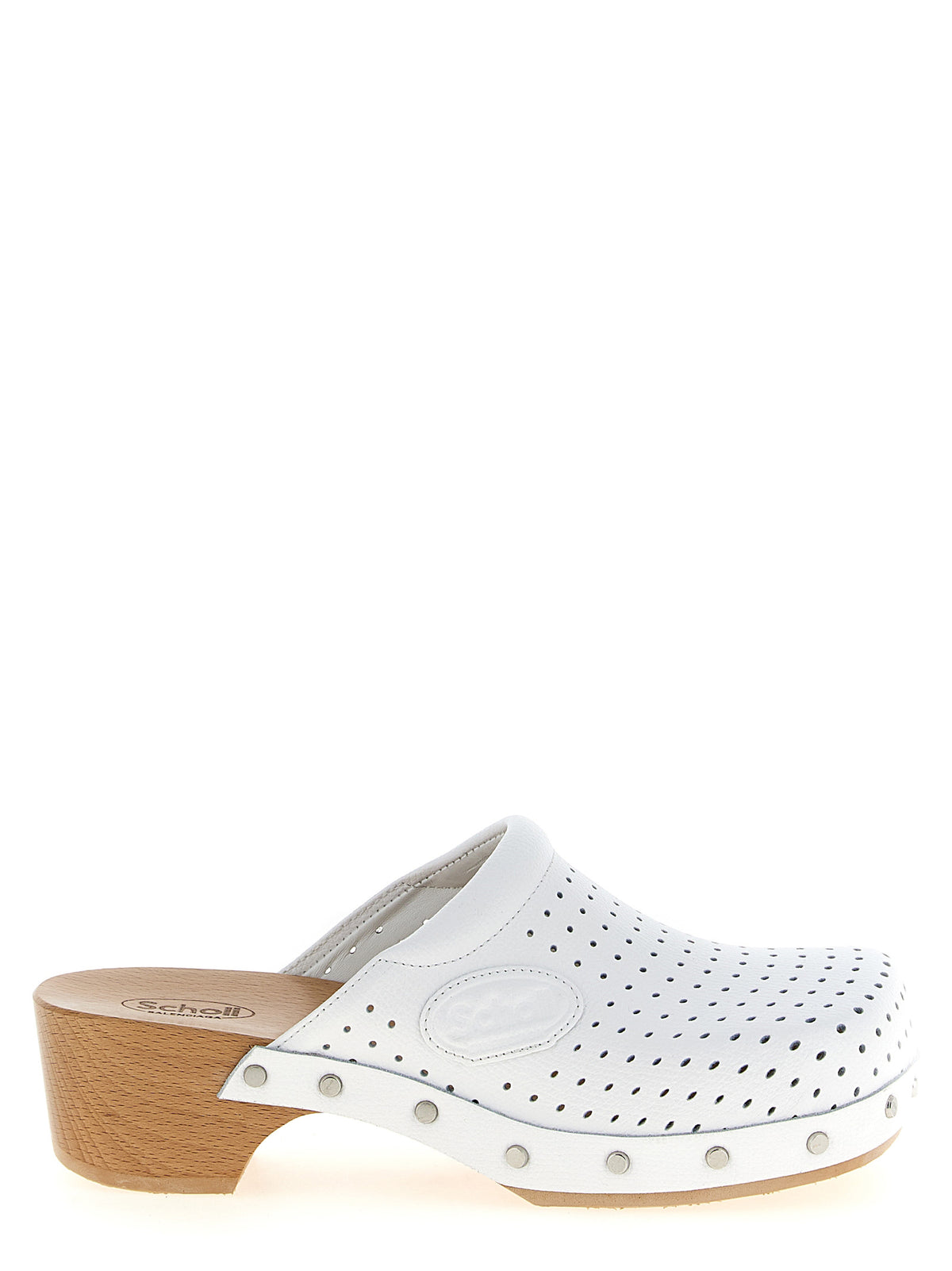 Balenciaga Clog Sneakers in White Calfskin