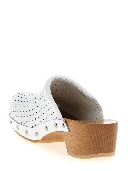 Balenciaga Clog Sneakers in White Calfskin