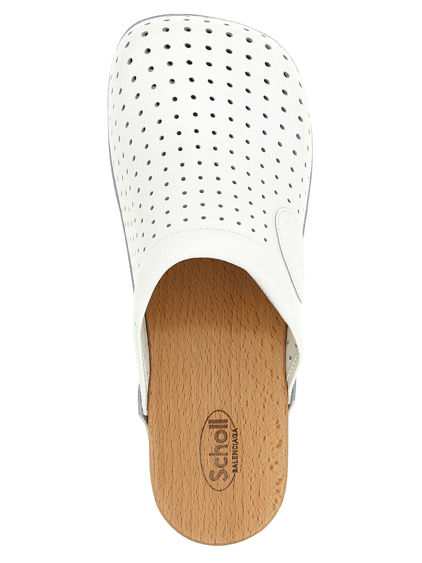 Balenciaga Clog Sneakers in White Calfskin