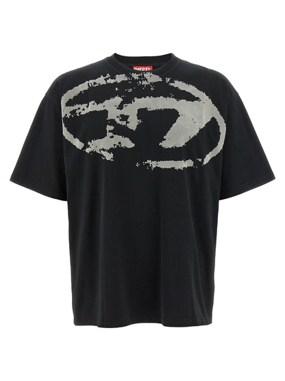 Diesel Black Cotton T-shirt Model T Boxt N14