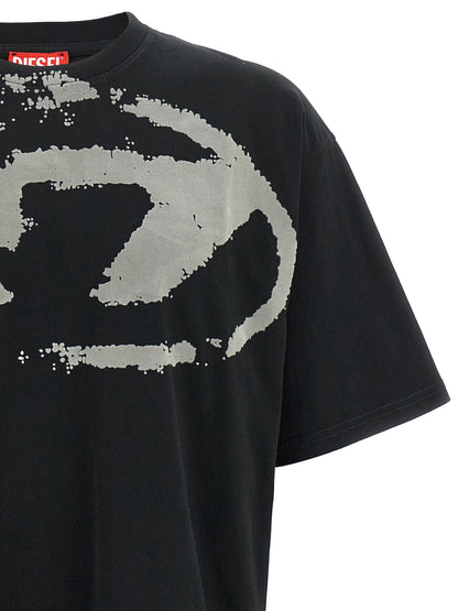 Diesel Black Cotton T-shirt Model T Boxt N14