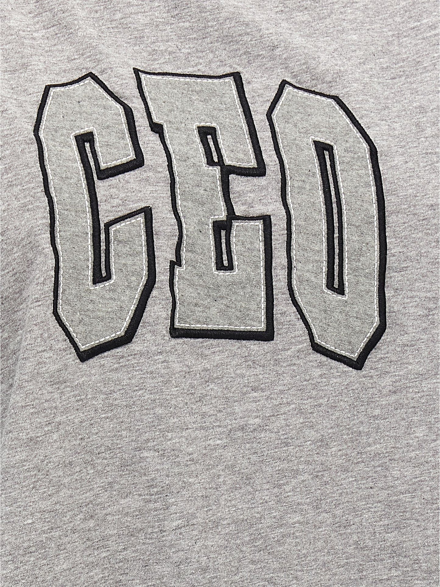 T-Shirt Balenciaga En Coton Mélangé Gris Avec Écusson Avant