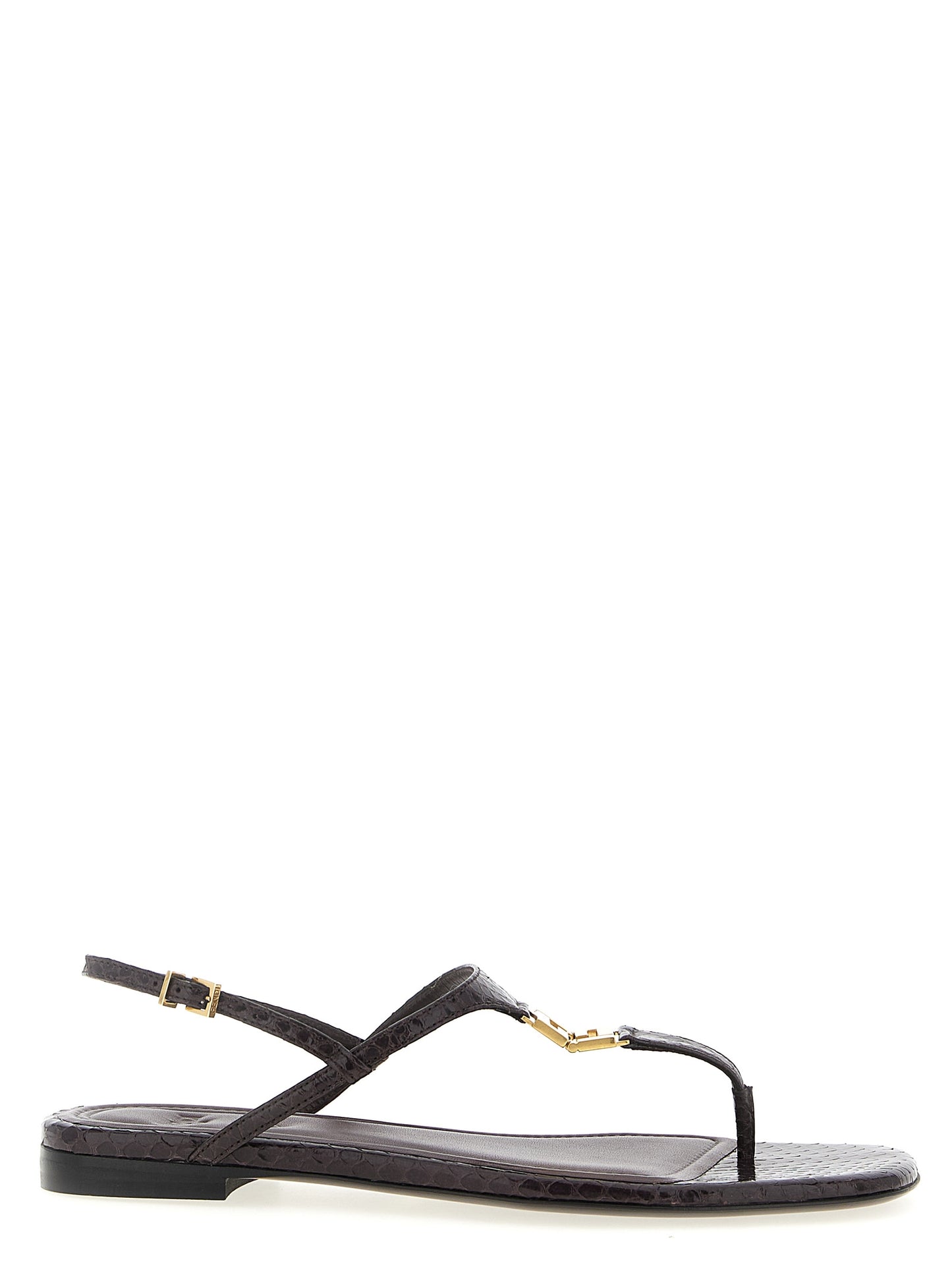 Sandalias Planas Fendi de Elastano Morado