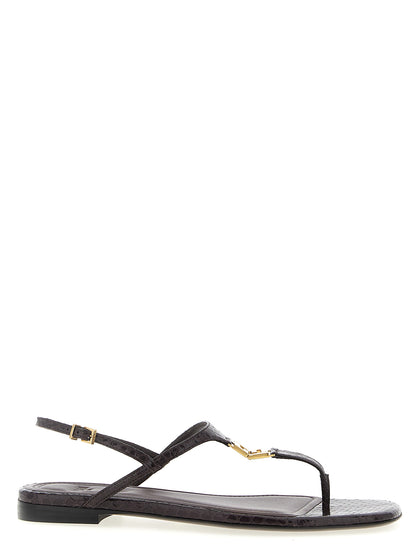 Sandalias Planas Fendi de Elastano Morado