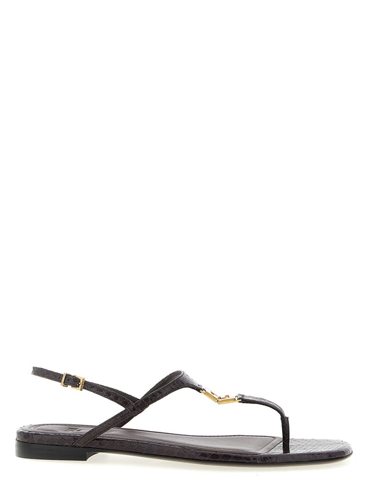 Sandalias Planas Fendi de Elastano Morado