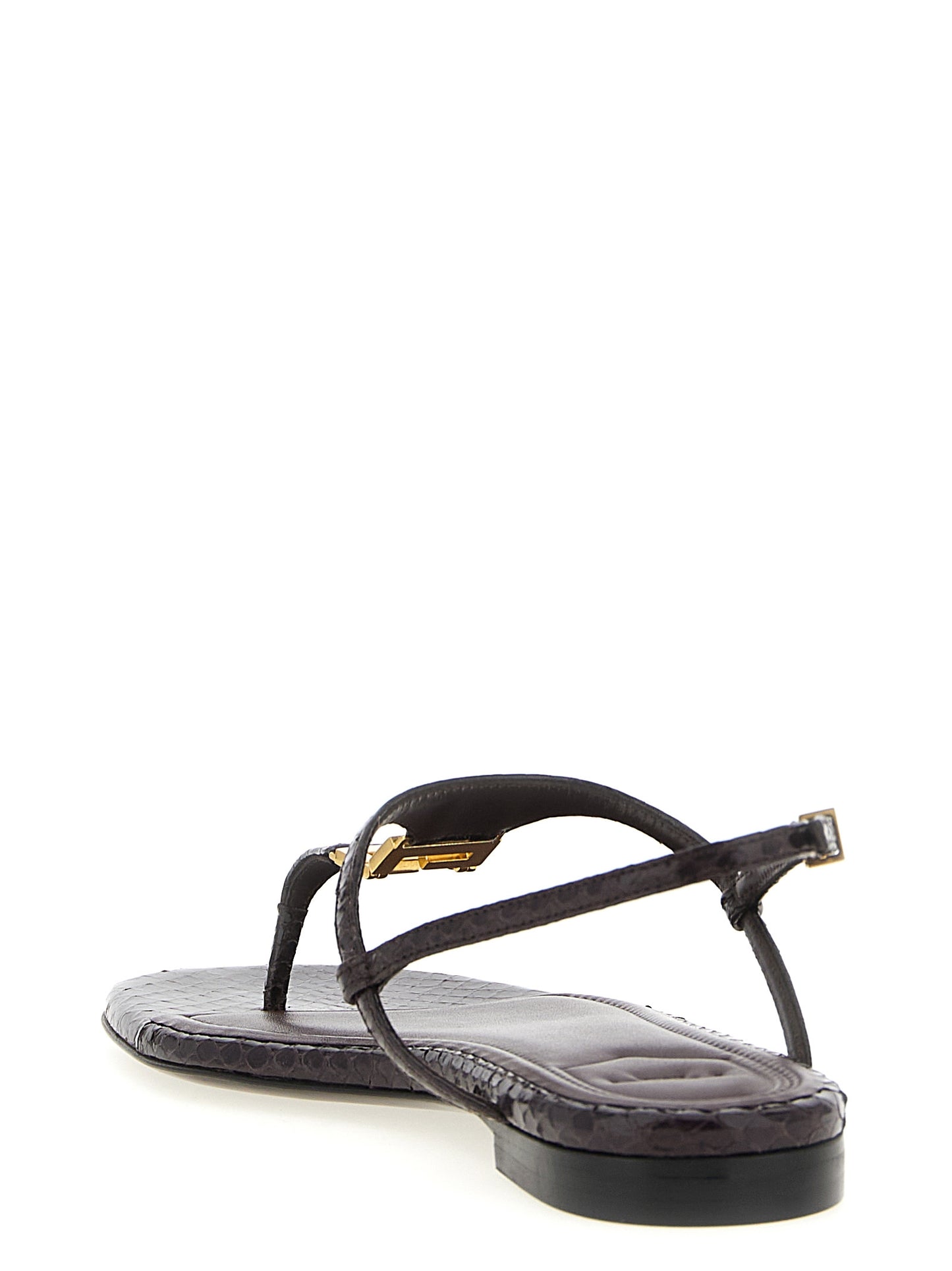 Sandalias Planas Fendi de Elastano Morado