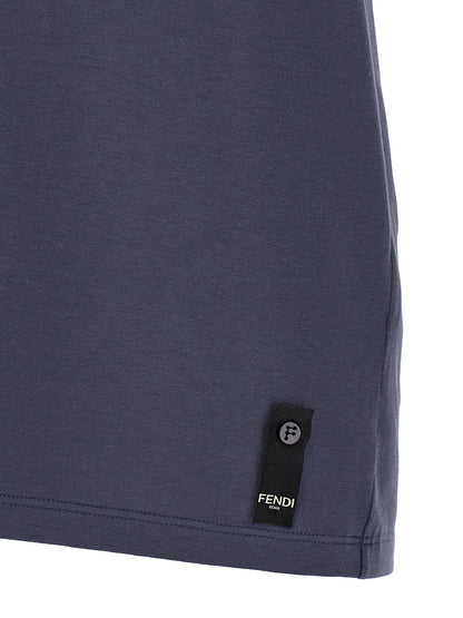 Camiseta Fendi azul de algodón