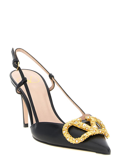 Pumps Valentino Garavani de Piel de Becerro Negra Tacón Alto