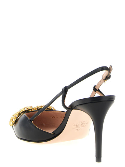 Pumps Valentino Garavani de Piel de Becerro Negra Tacón Alto