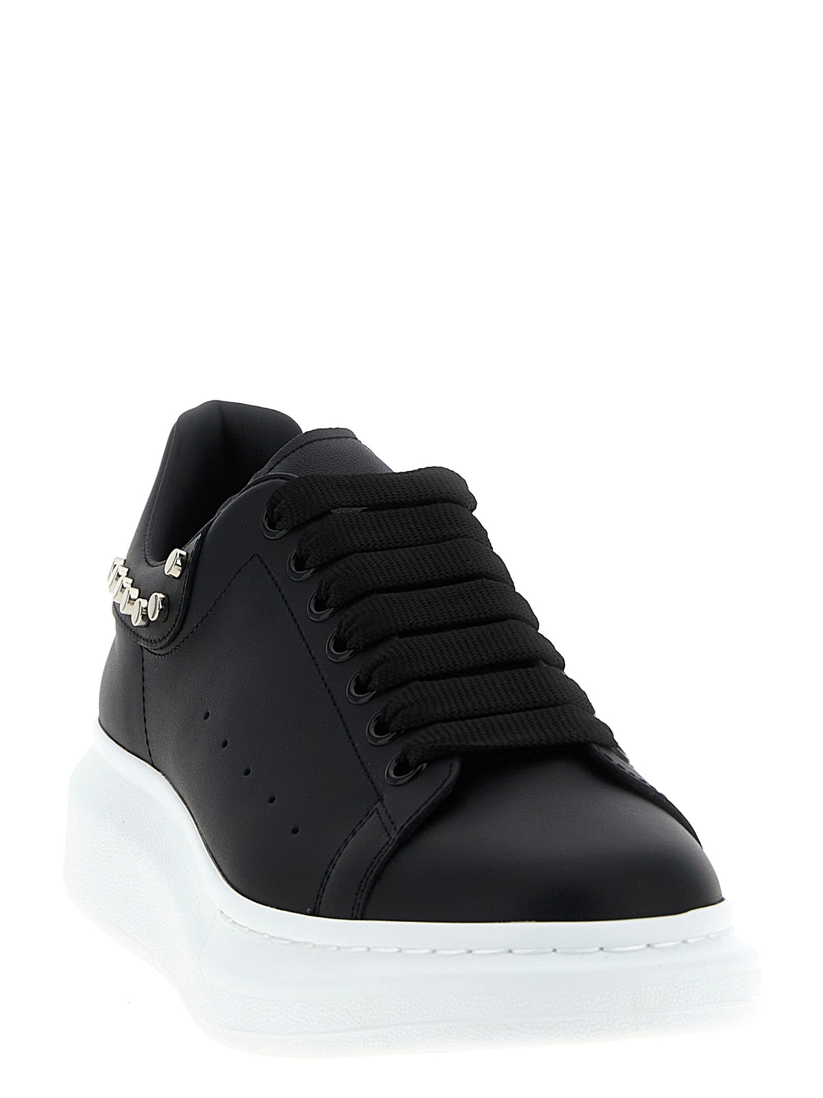 Alexander McQueen Baskets Chunky en Cuir Noir