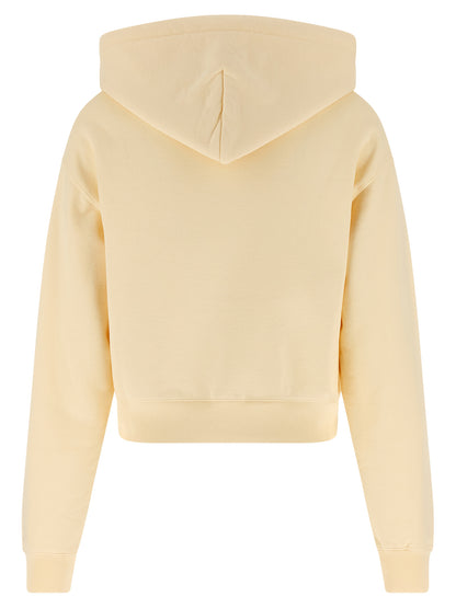 Sudadera con capucha de algodón beige Jacquemus