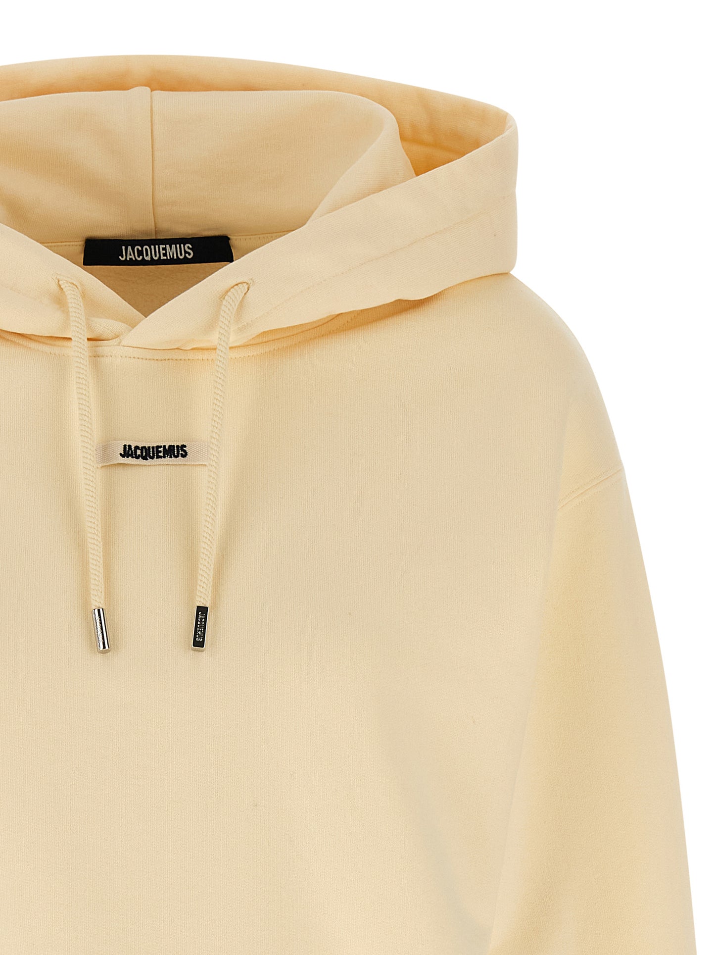 Sudadera con capucha de algodón beige Jacquemus