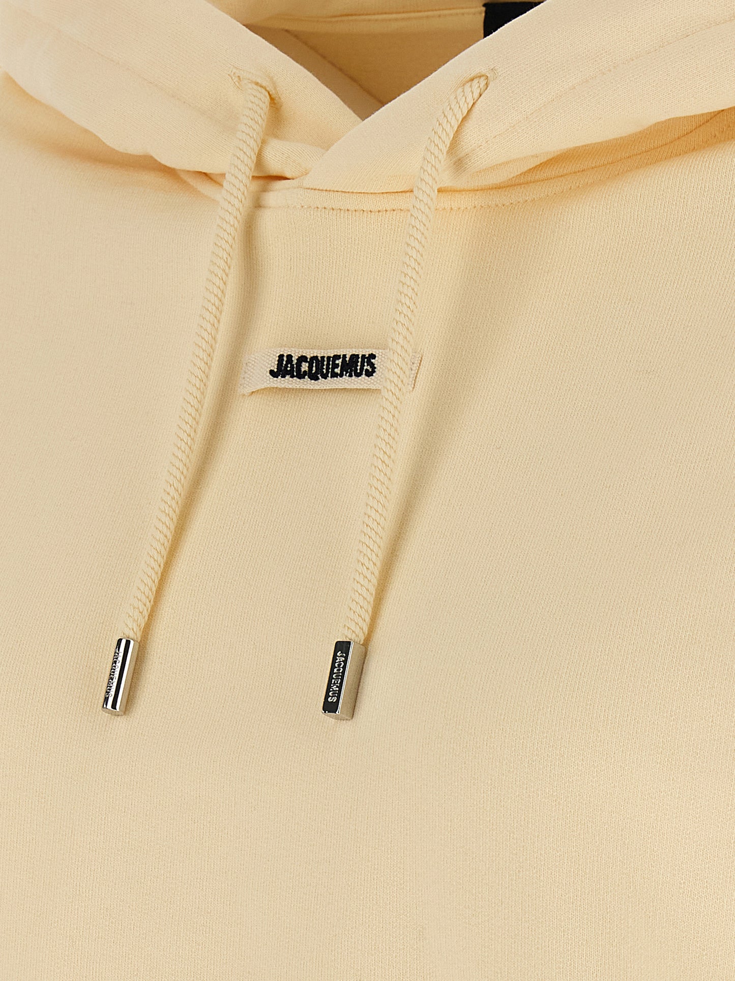 Sudadera con capucha de algodón beige Jacquemus
