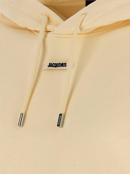 Sudadera con capucha de algodón beige Jacquemus