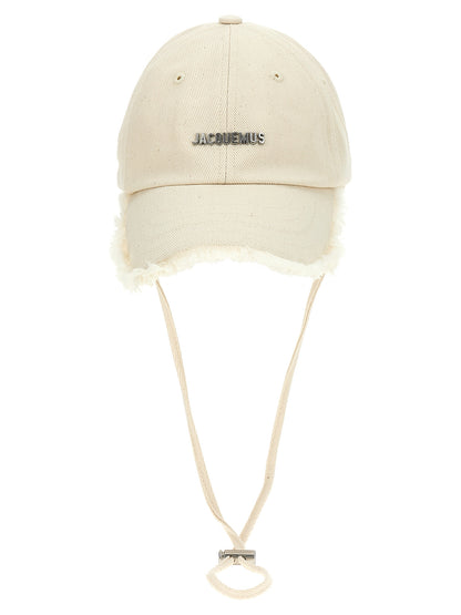 Gorra de algodón blanco de Jacquemus (gorra de béisbol)
