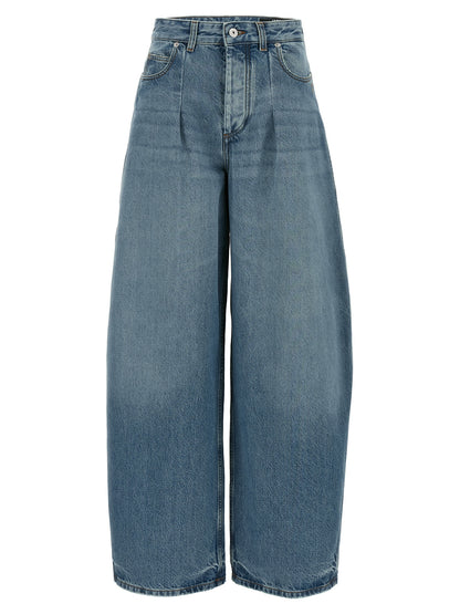 Vaqueros Jacquemus De Cintura Alta En Algodón Azul
