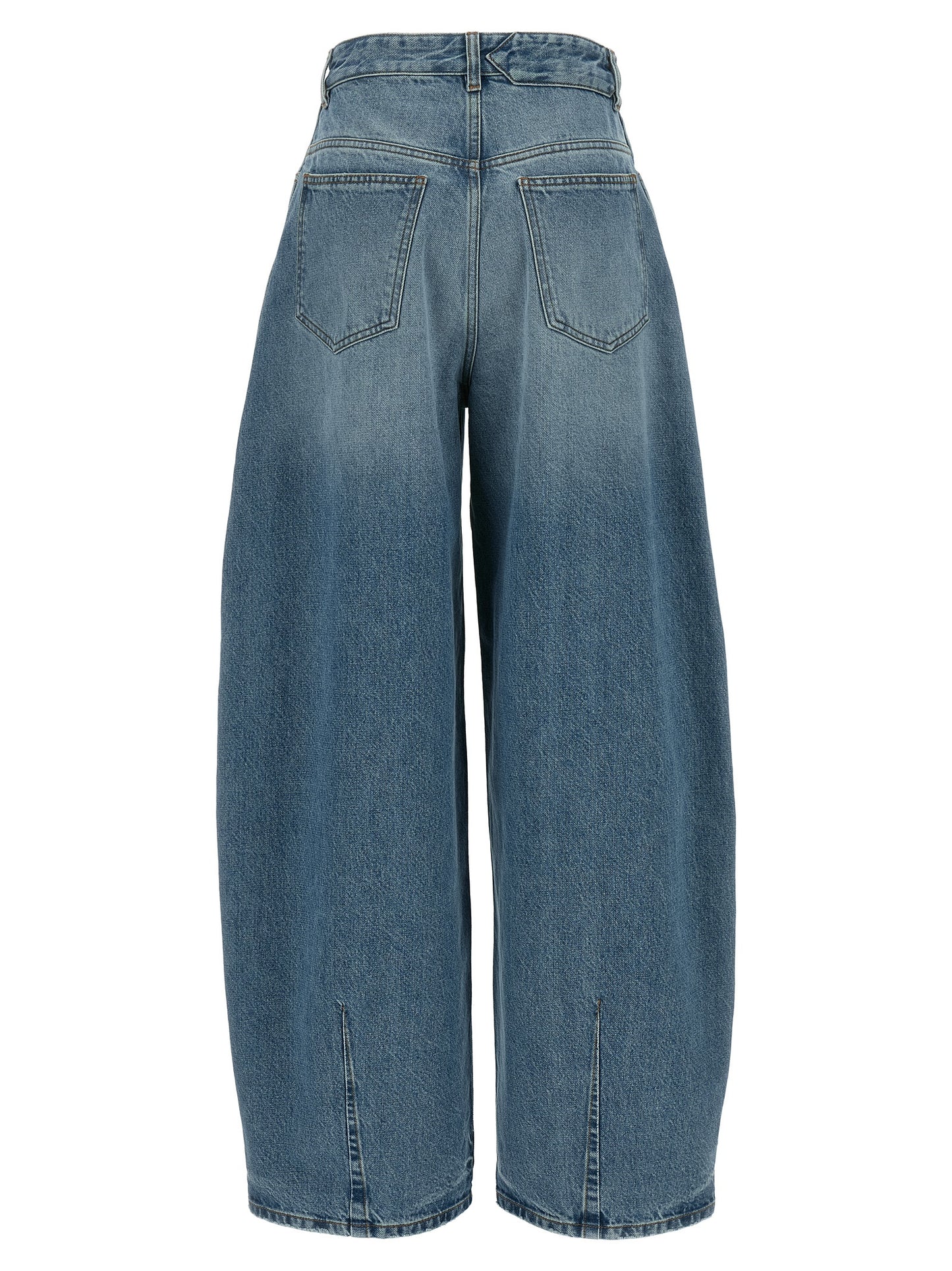 Vaqueros Jacquemus De Cintura Alta En Algodón Azul