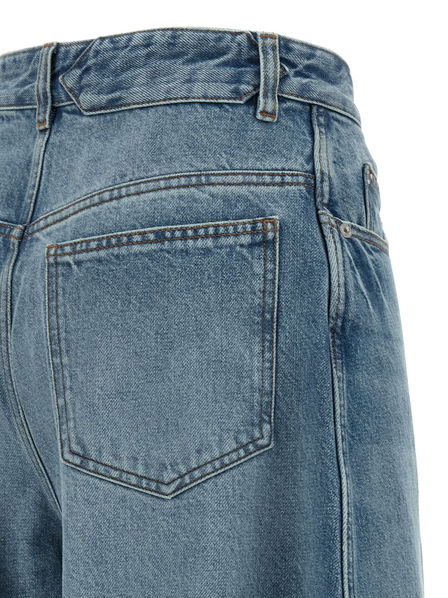 Vaqueros Jacquemus De Cintura Alta En Algodón Azul