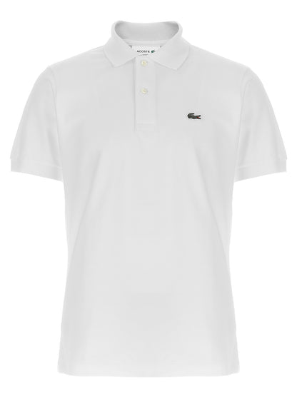 Polo Lacoste de algodón blanco