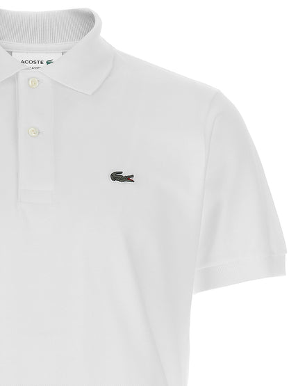 Polo Lacoste de algodón blanco