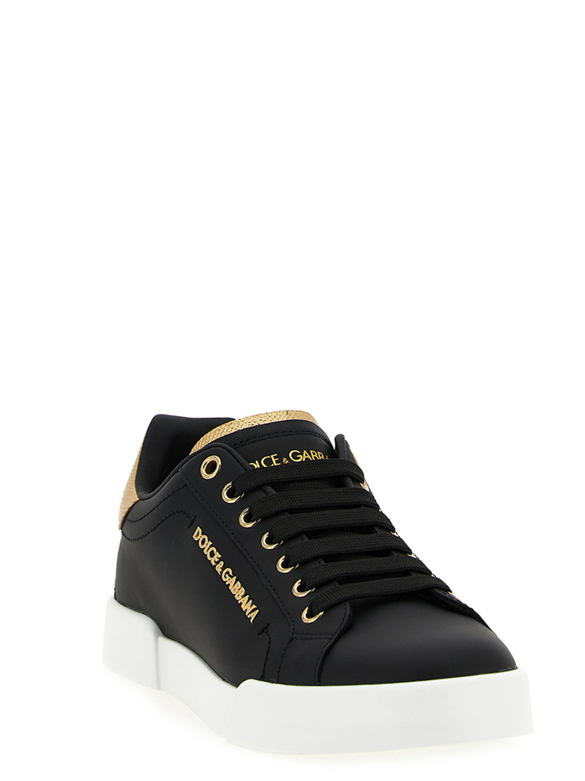 Zapatillas Portofino de piel de becerro negras de Dolce & Gabbana