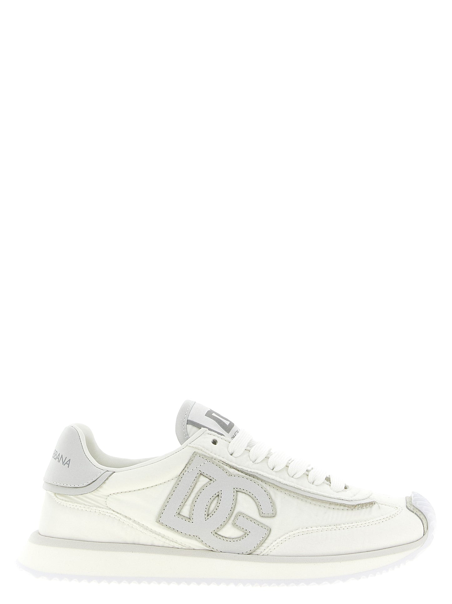 Baskets blanches en polyester Dolce & Gabbana