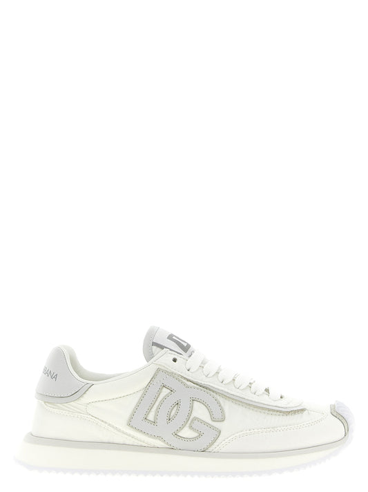 Dolce & Gabbana White Polyester Sneakers