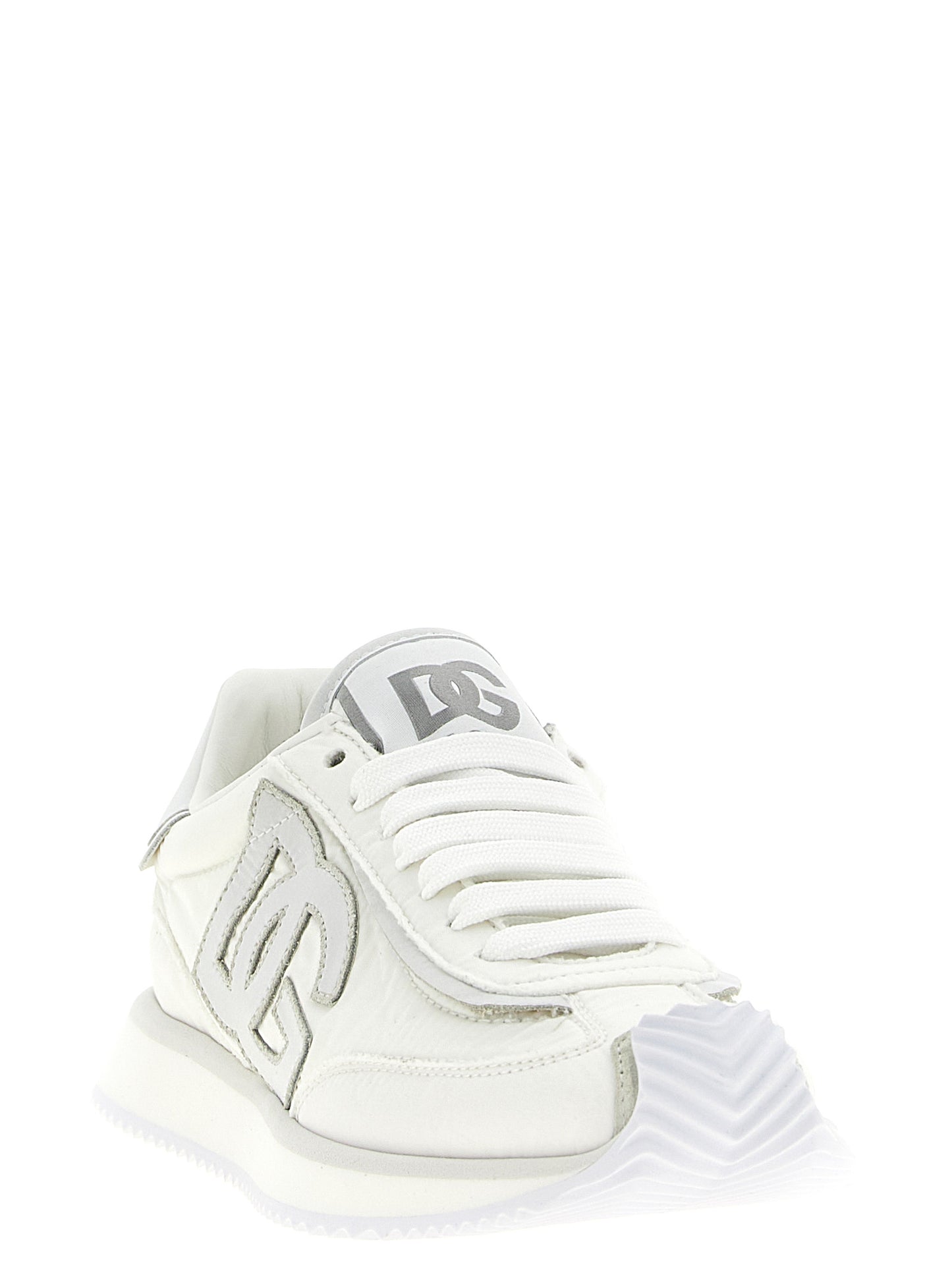 Baskets blanches en polyester Dolce & Gabbana
