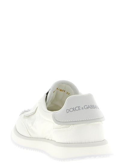 Baskets blanches en polyester Dolce & Gabbana
